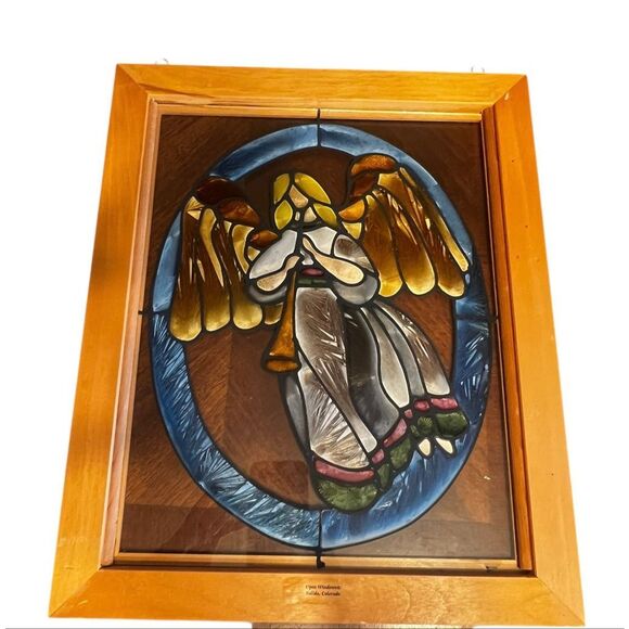 Open windows salida Colorado heavenly angel sun catcher stained glass Christmas - Picture 3 of 8